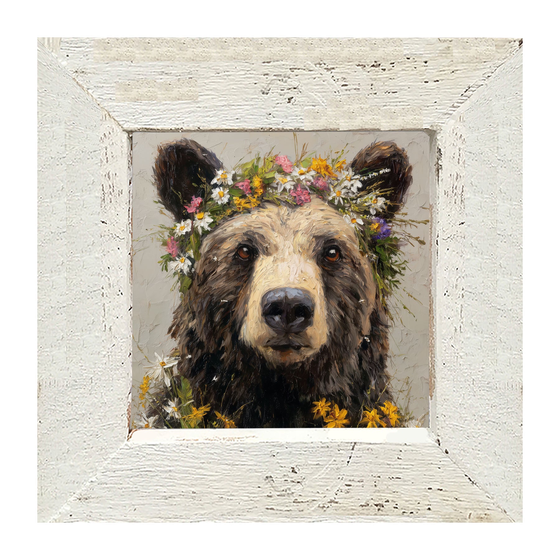 Spring Season Bear - Framed Art