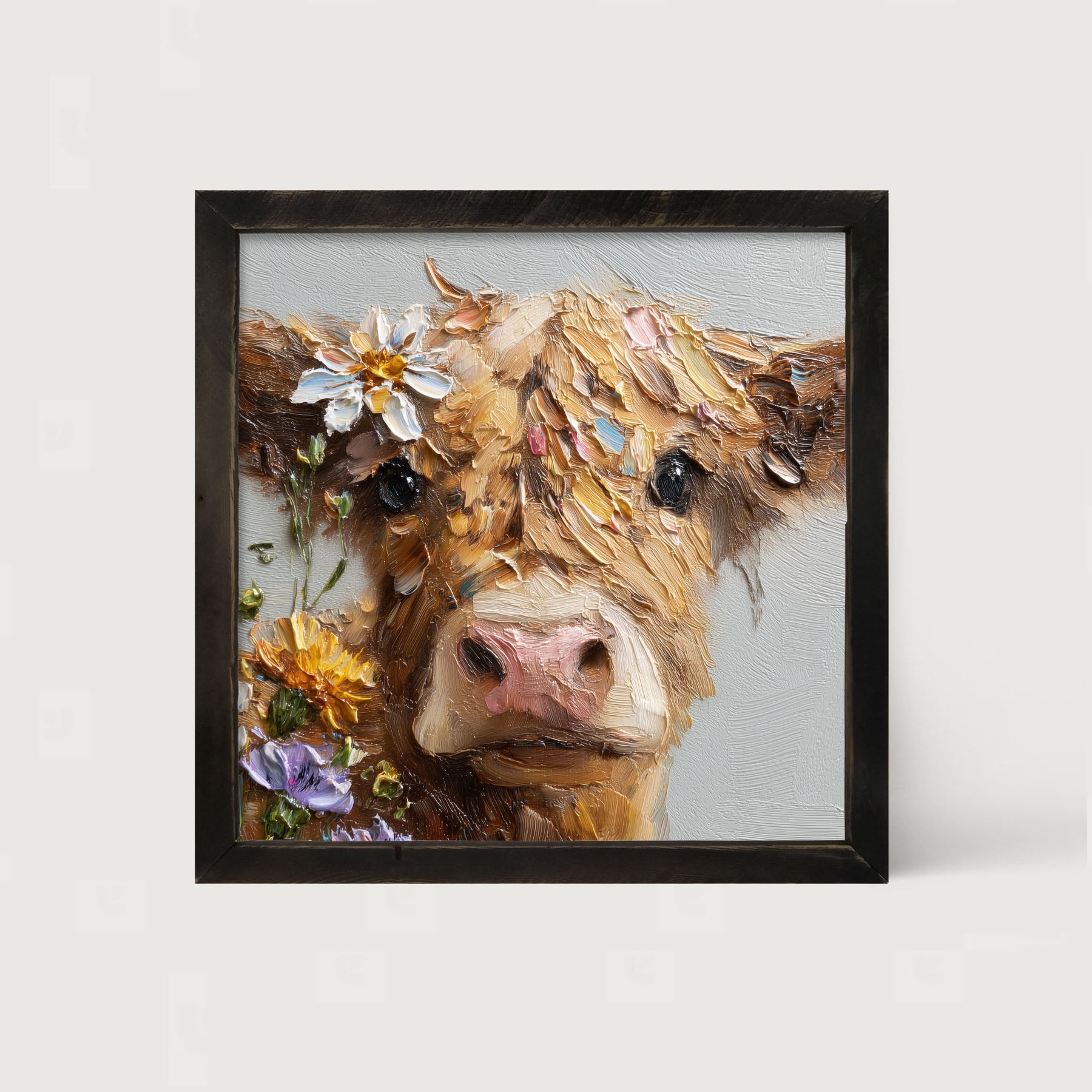 Spring Season Brown Cow