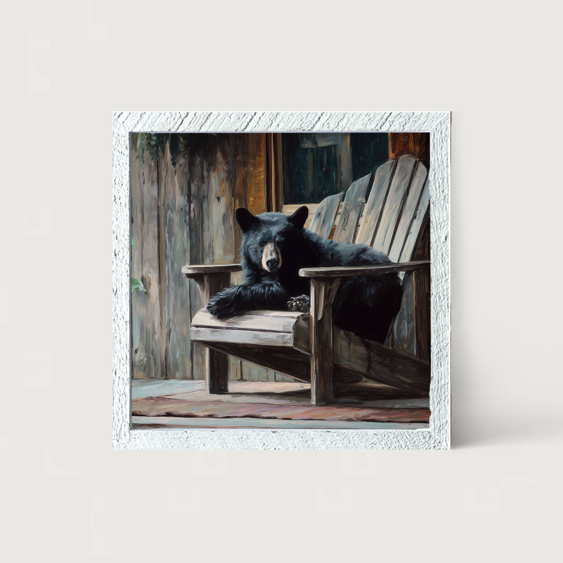Adirondack Chair with Black Bear