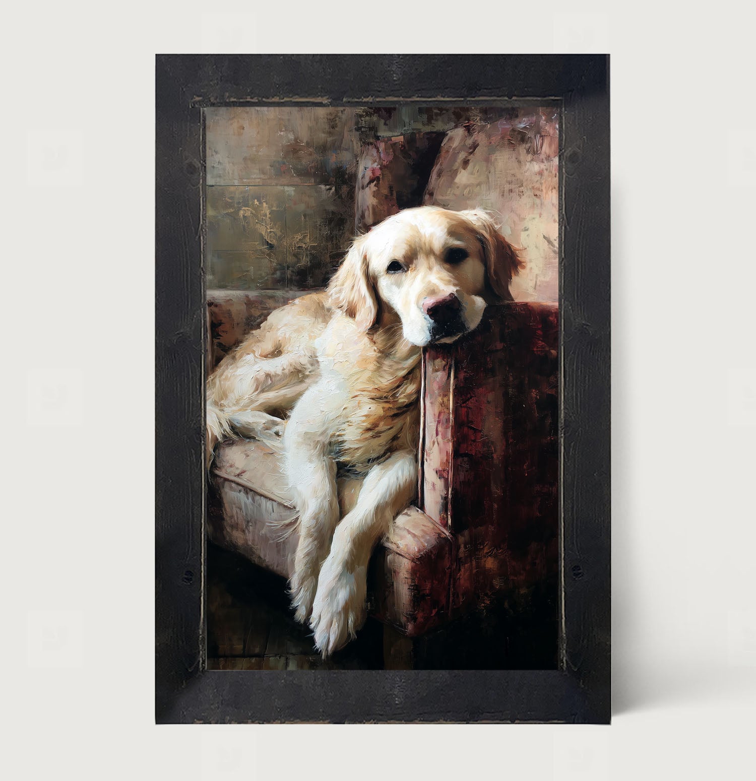 Armchair with Yellow Labrador