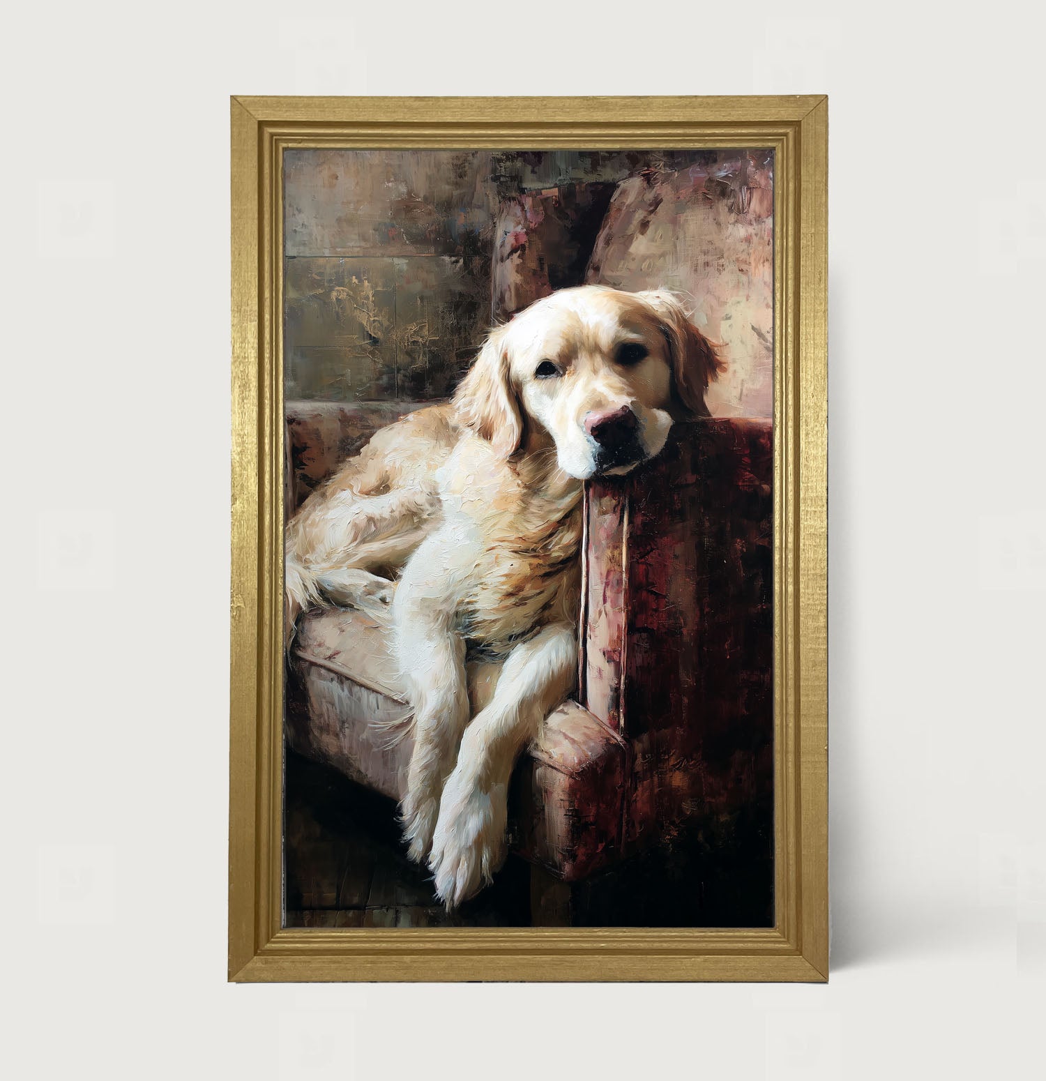 Armchair with Yellow Labrador