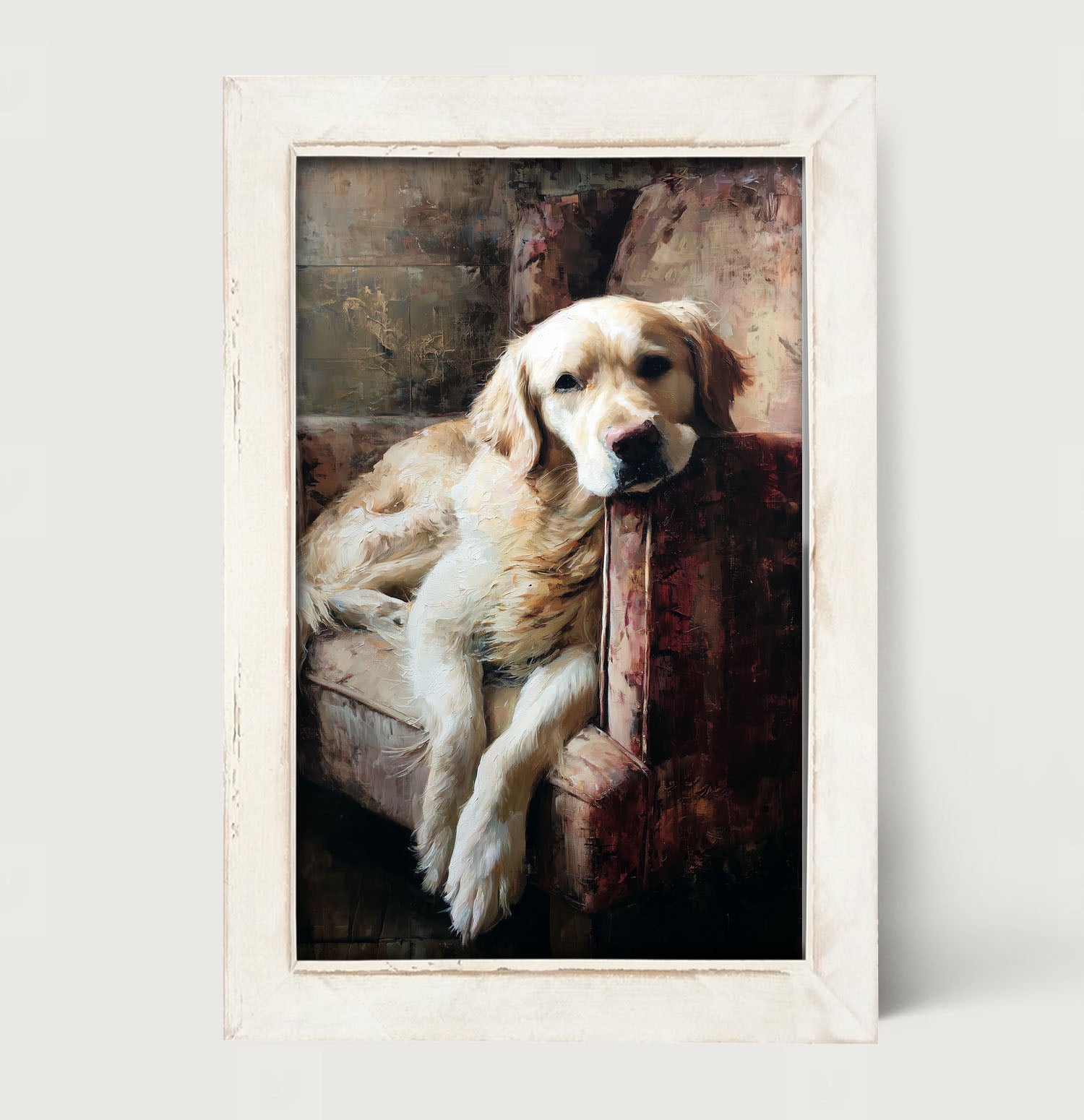 Armchair with Yellow Labrador