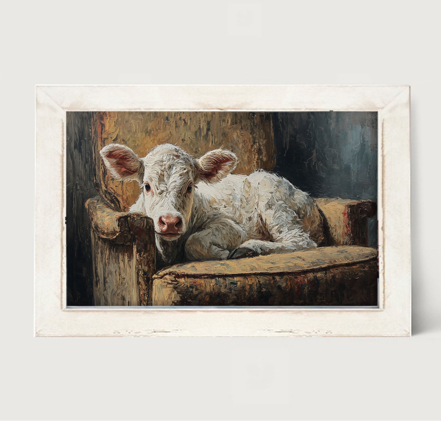 Armchair with White Calf