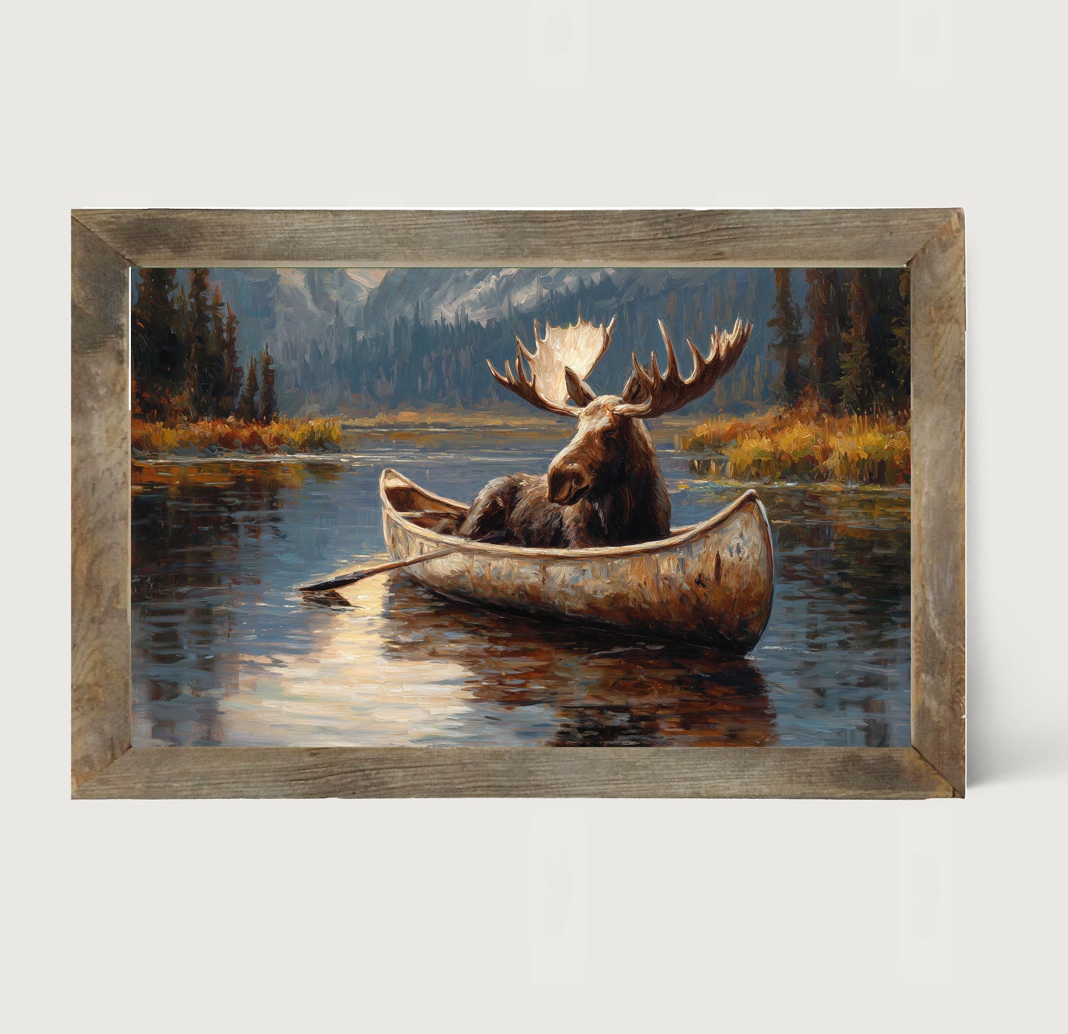 Moose in Canoe