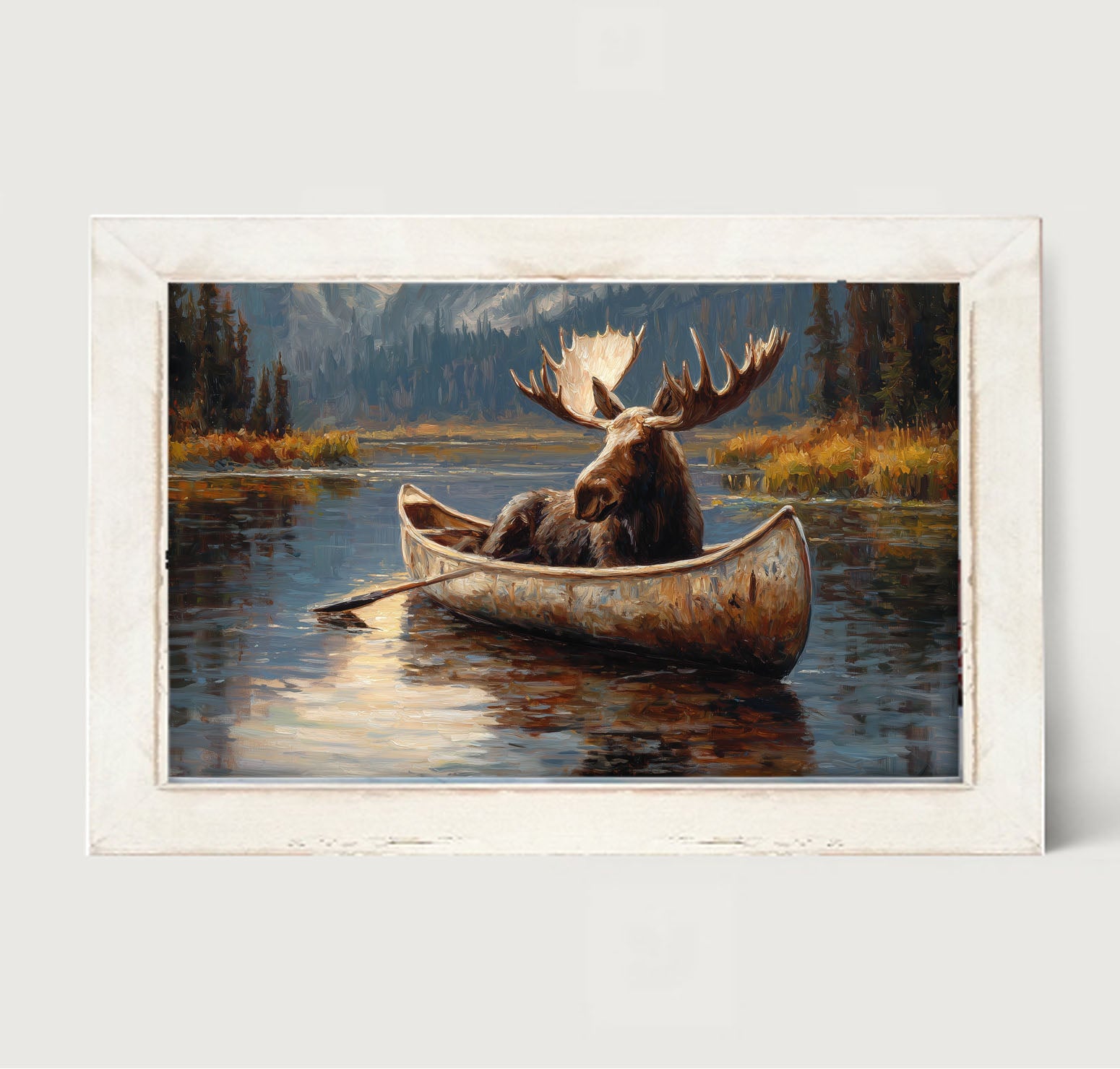 Moose in Canoe