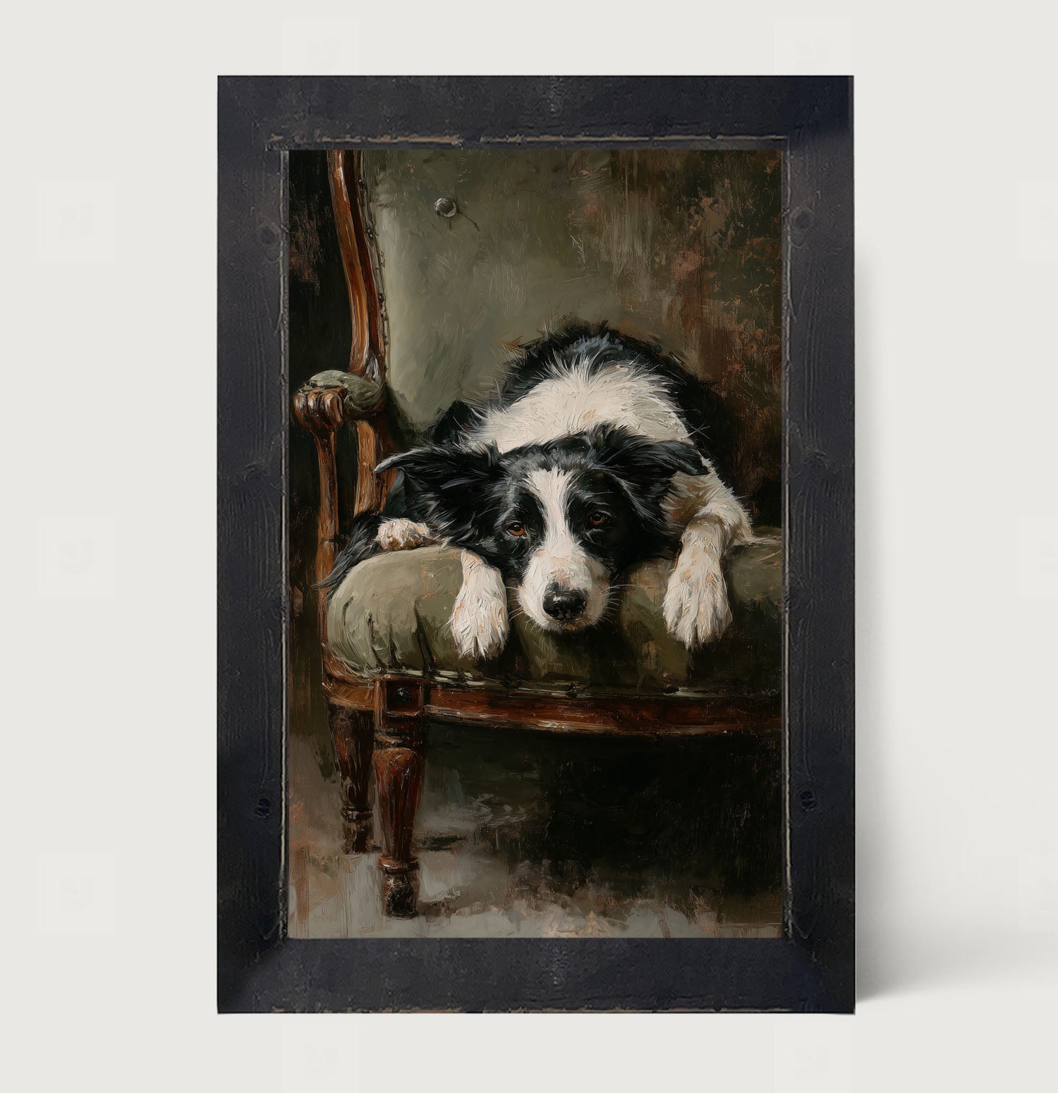 Armchair with Border Collie Dog