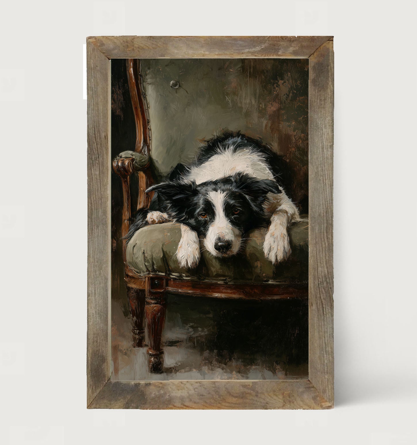 Armchair with Border Collie Dog