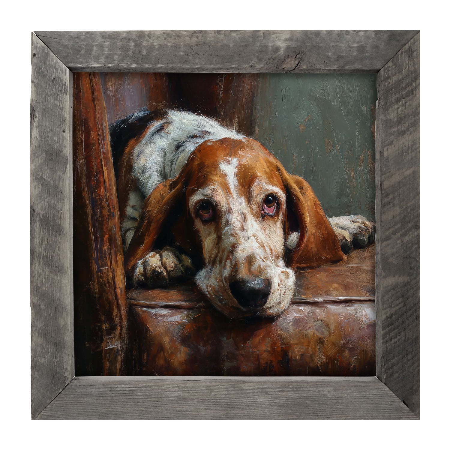 Armchair with Basset Hound
