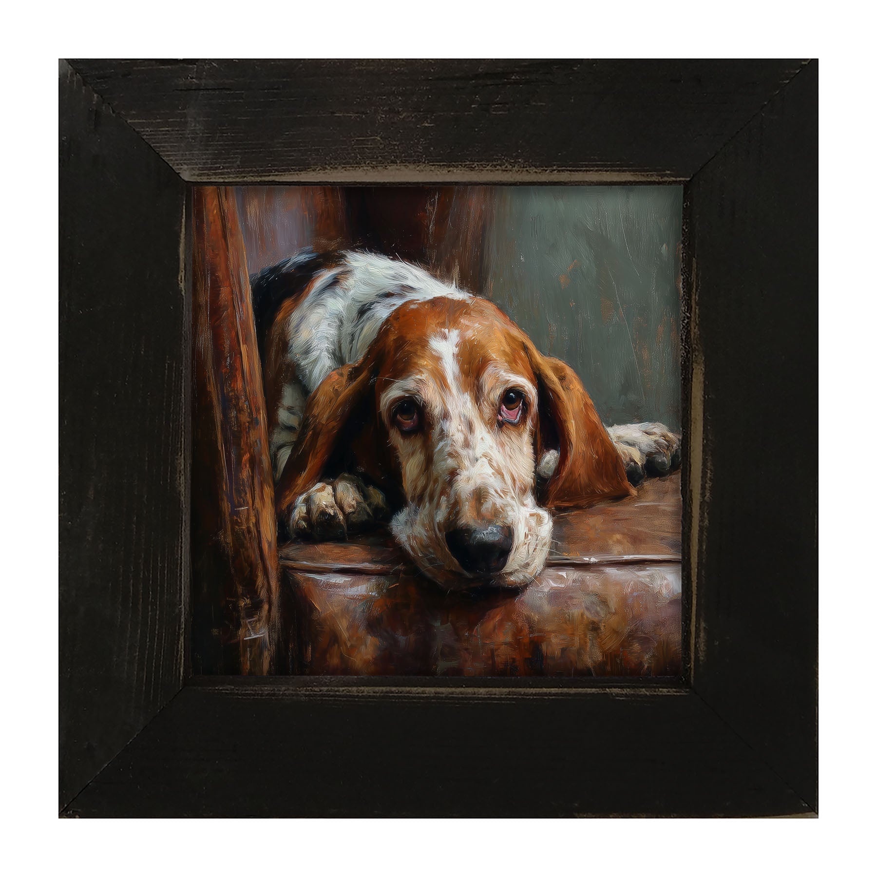 Armchair with Basset Hound