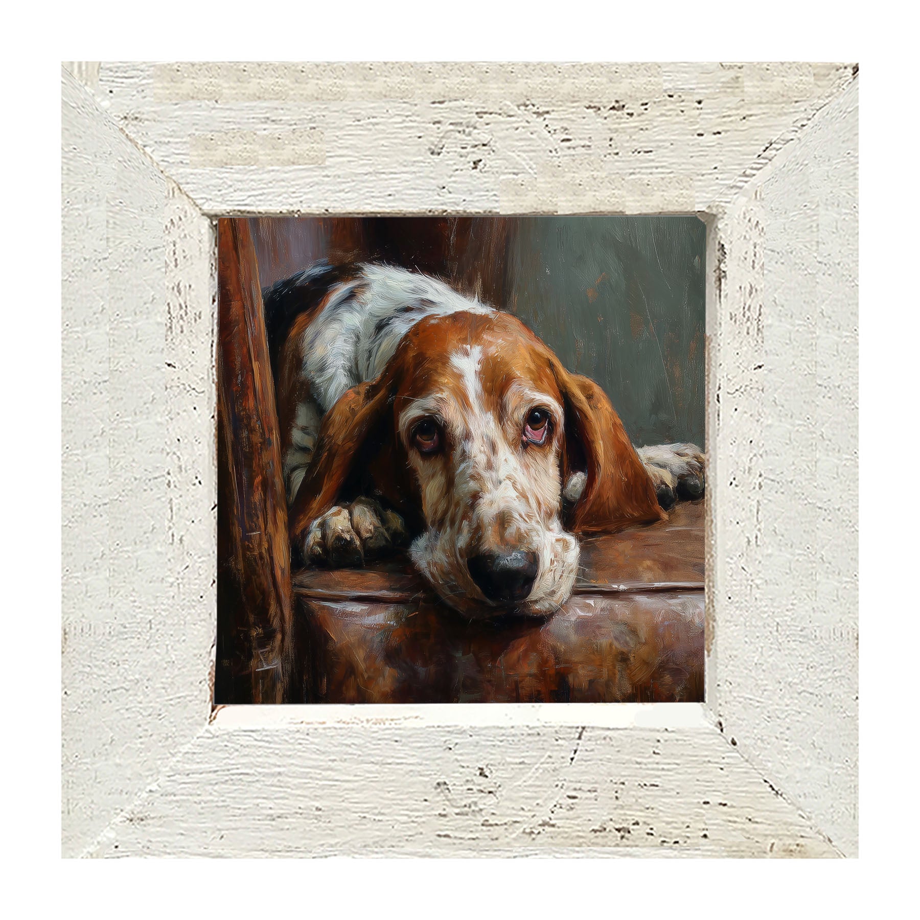 Armchair with Basset Hound
