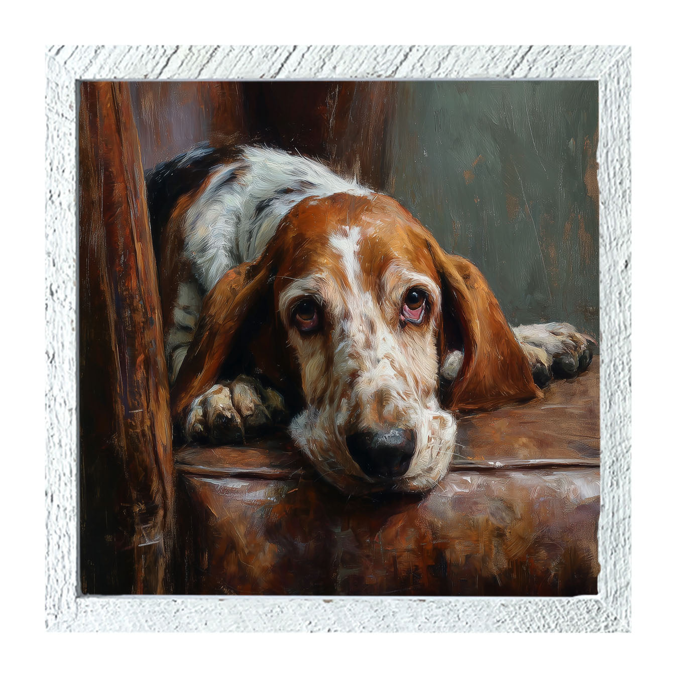 Armchair with Basset Hound