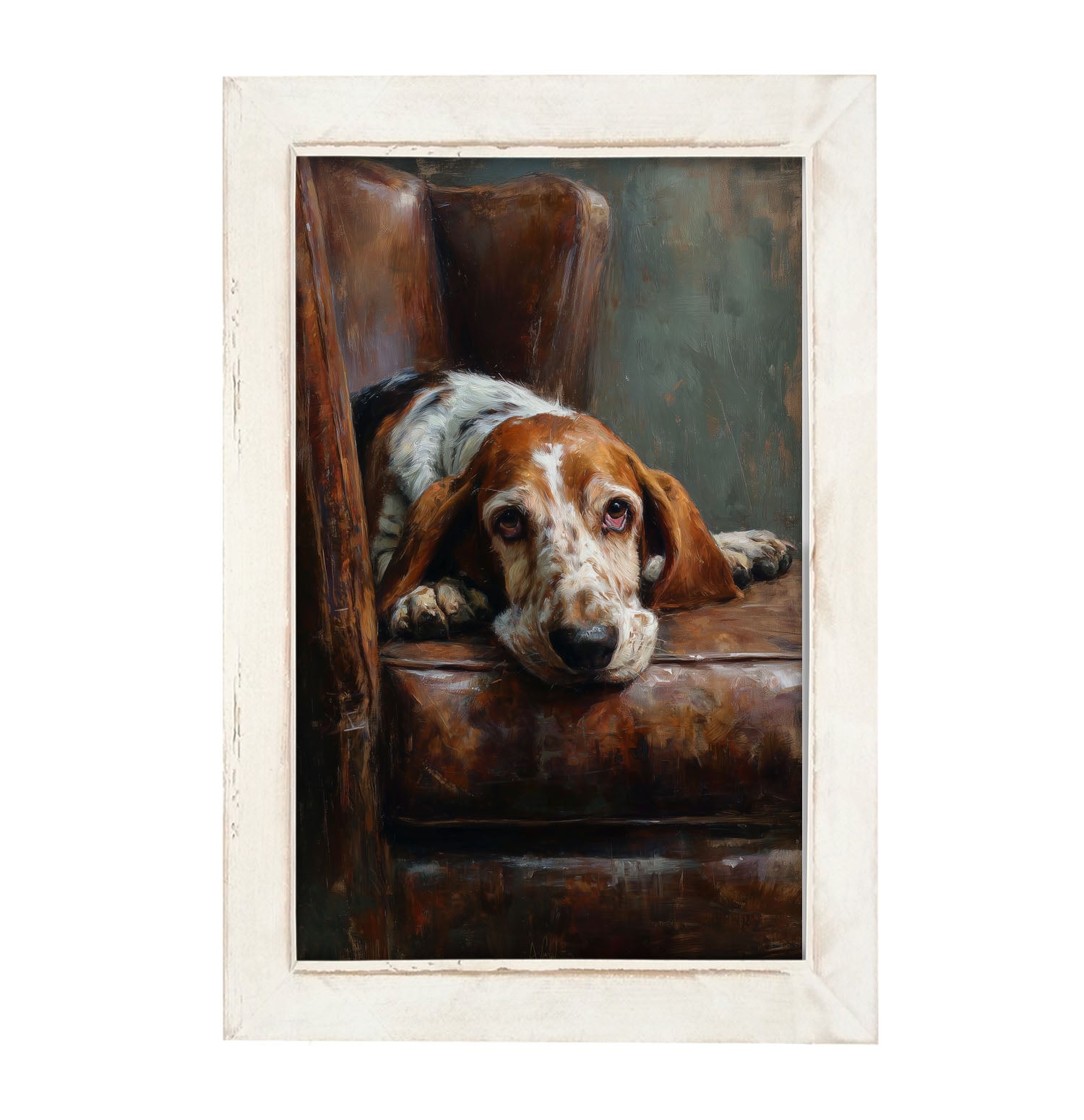 Armchair with Basset Hound