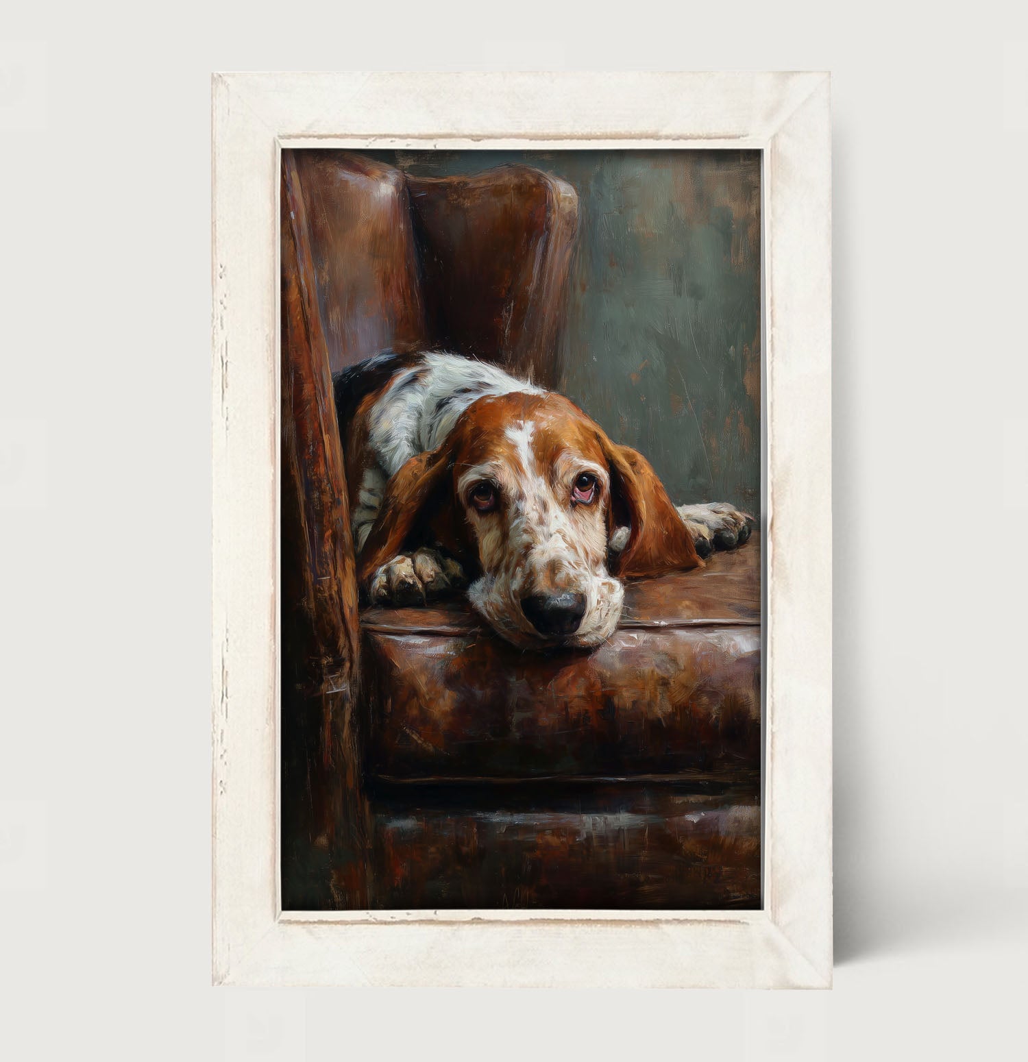 Armchair with Basset Hound
