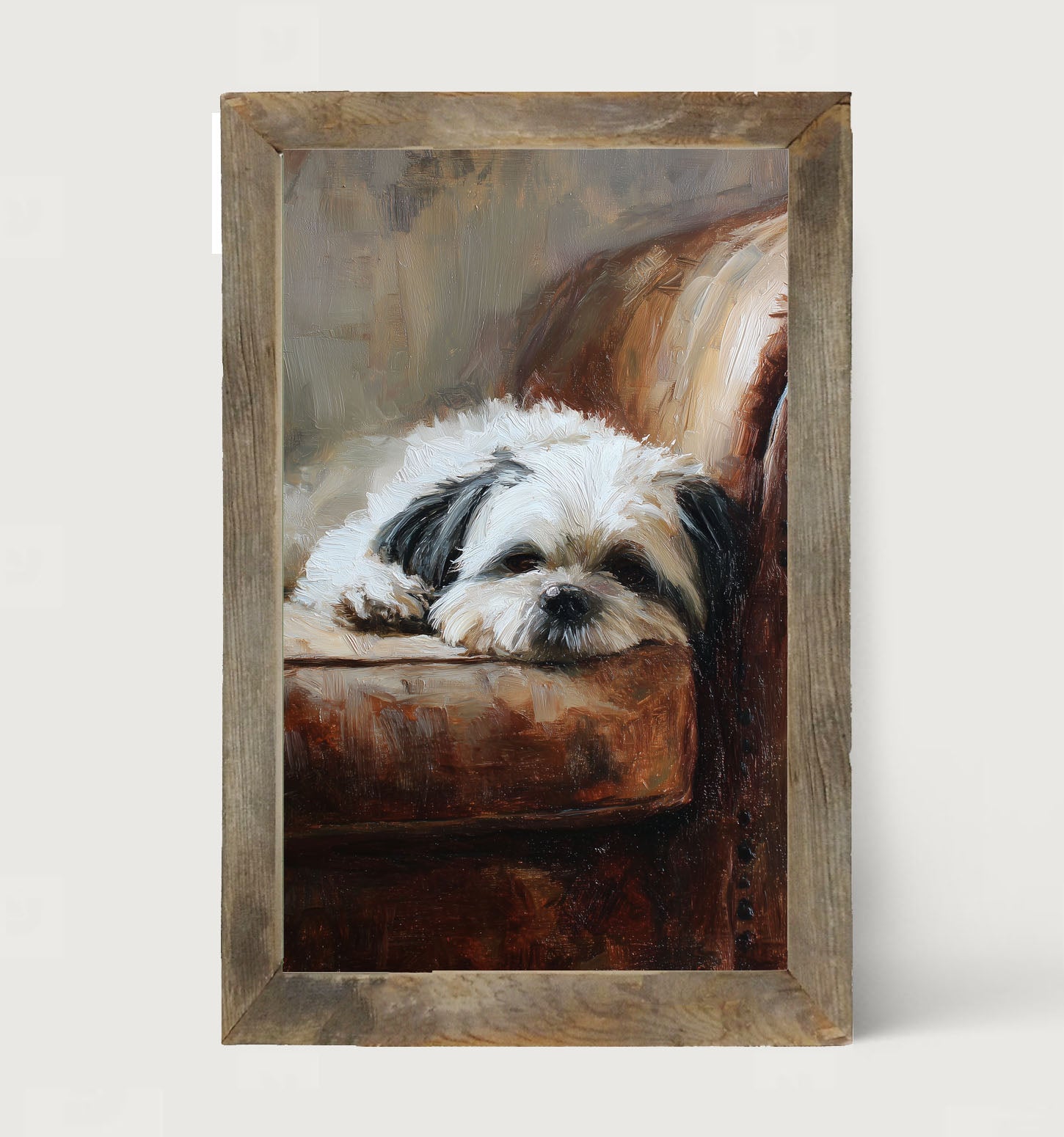 Armchair with Shih Tzu Dog