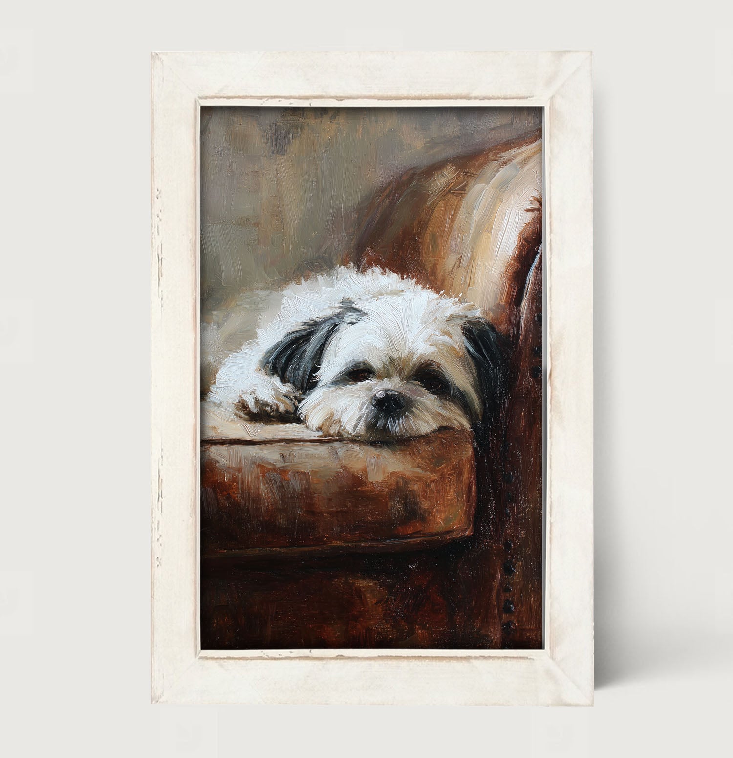 Armchair with Shih Tzu Dog