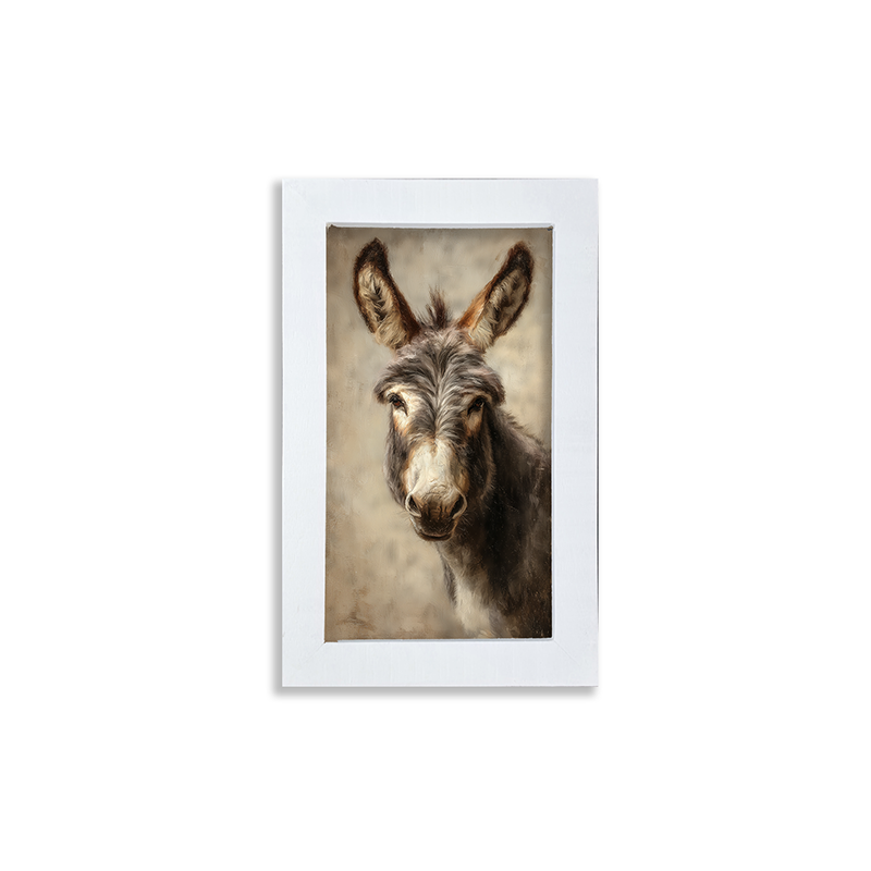 Farm Life Portrait - Donkey - Framed Art