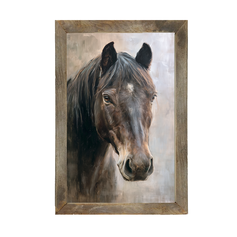 Farm Life Portrait - Black Horse