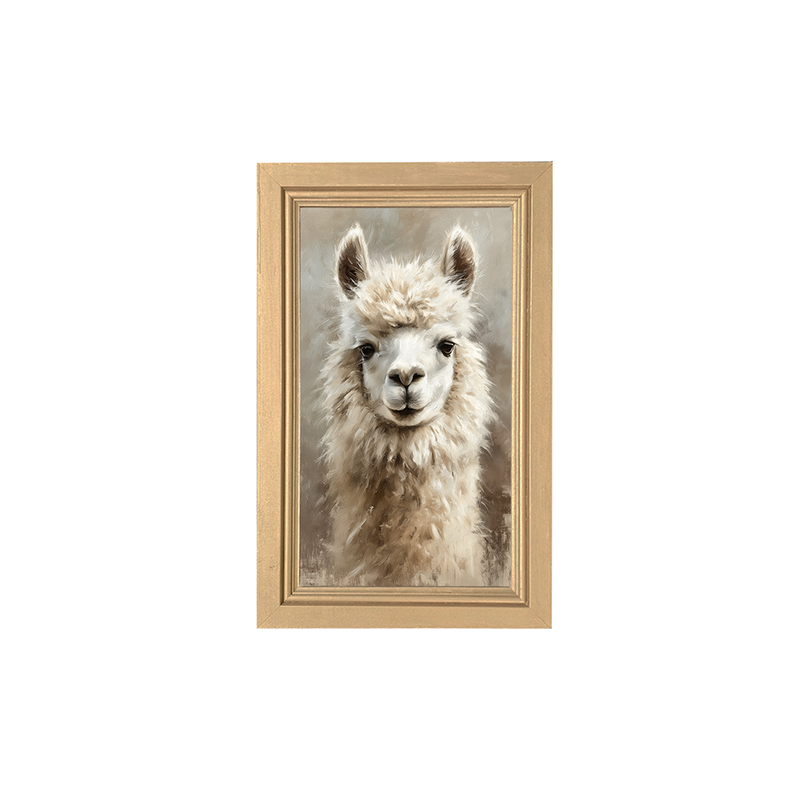 Farm Life Portrait - Alpaca - Framed Art