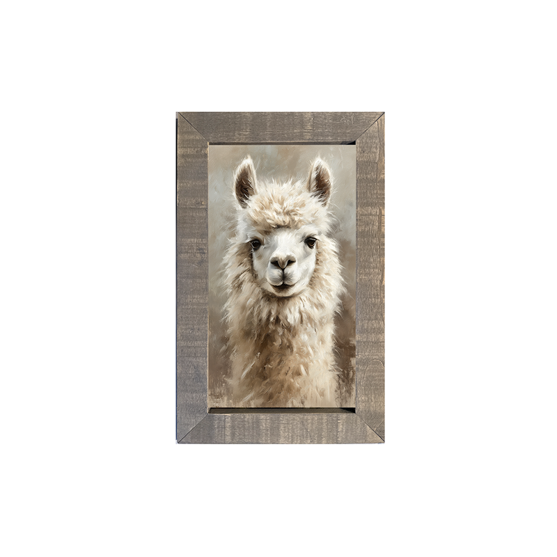 Farm Life Portrait - Alpaca - Framed Art