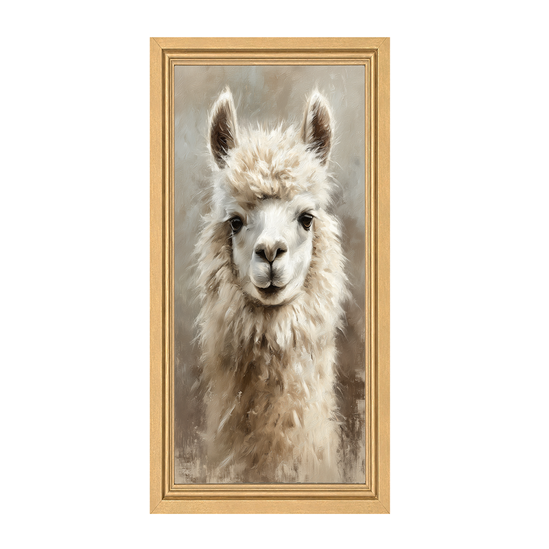 Farm Life Portrait - Alpaca - Framed Art