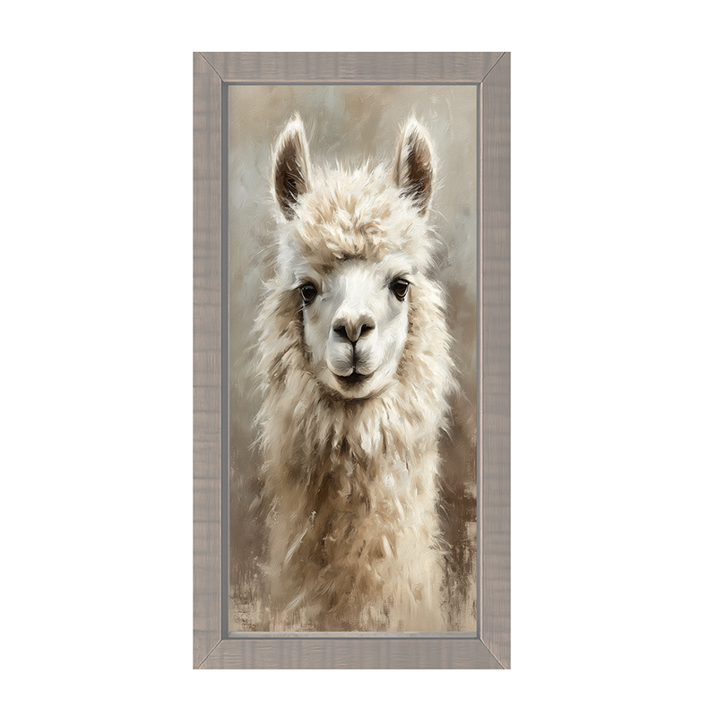 Farm Life Portrait - Alpaca - Framed Art