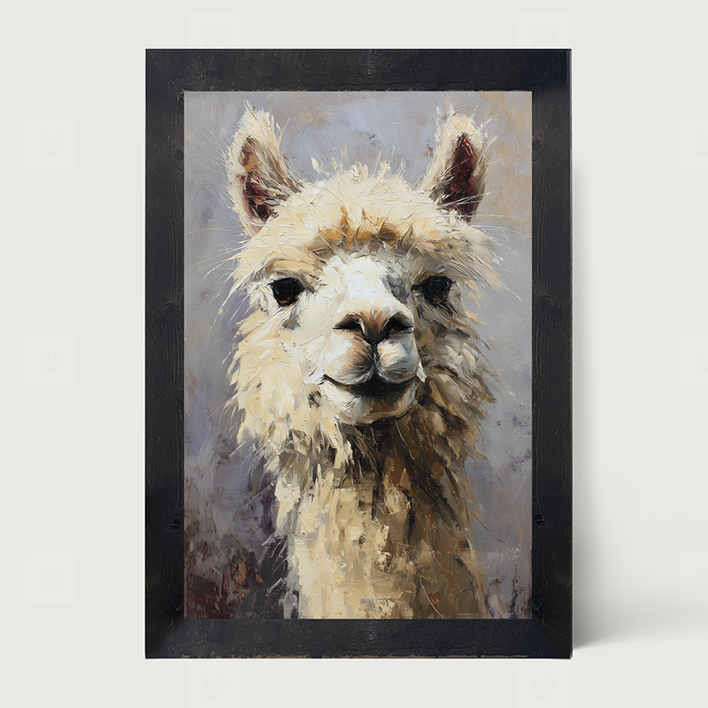 Farm Life Portrait - Rustic Alpaca