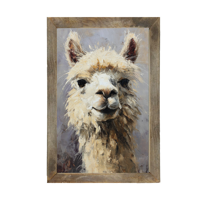 Farm Life Portrait - Rustic Alpaca