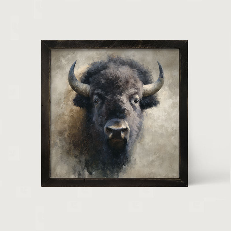 Farm Life Portrait - Black Buffalo