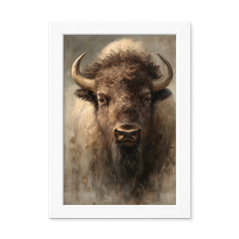 Farm Life Portrait - Brown Buffalo