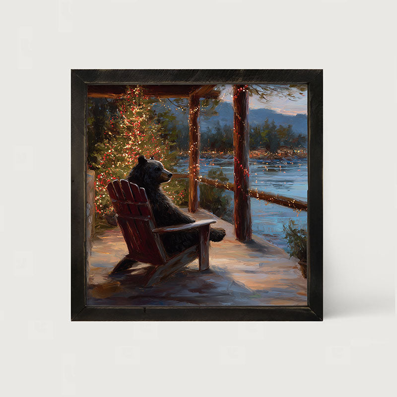 Adirondack Bear at Christmas Time
