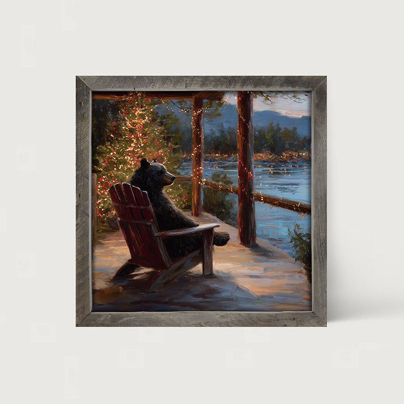 Adirondack Bear at Christmas Time