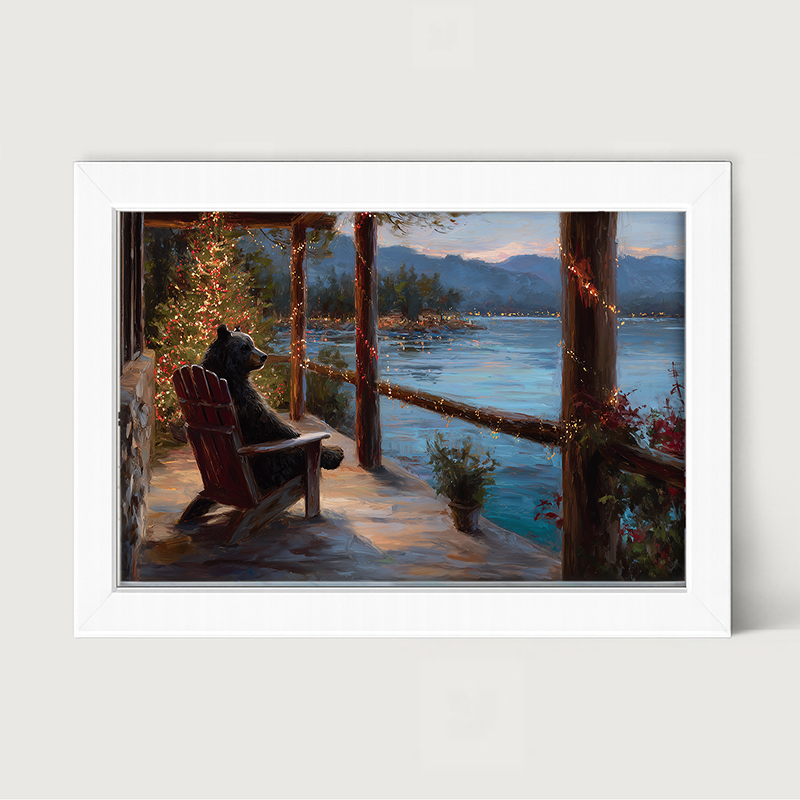 Adirondack Bear at Christmas Time