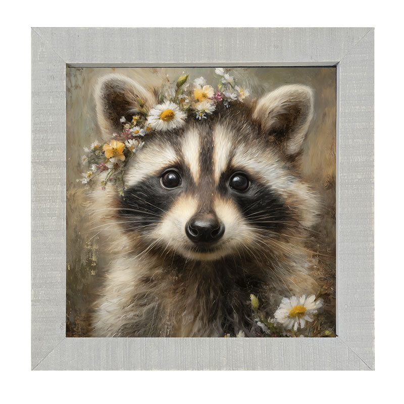 Spring Season Raccoon - Framed Art