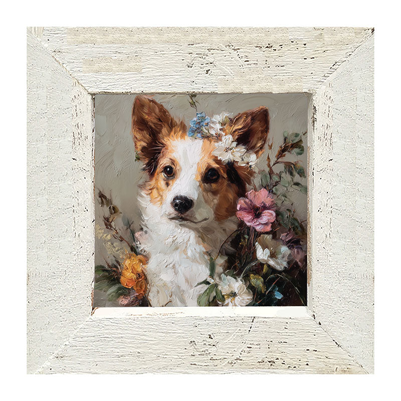Spring Season Corgi - Framed Art