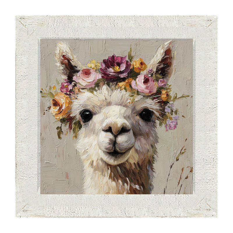 Spring Season Alpaca - Framed Art