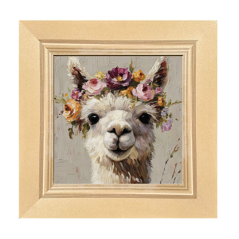Spring Season Alpaca - Framed Art
