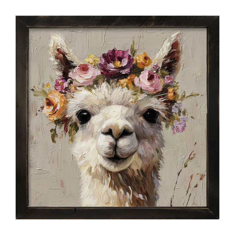 Spring Season Alpaca - Framed Art