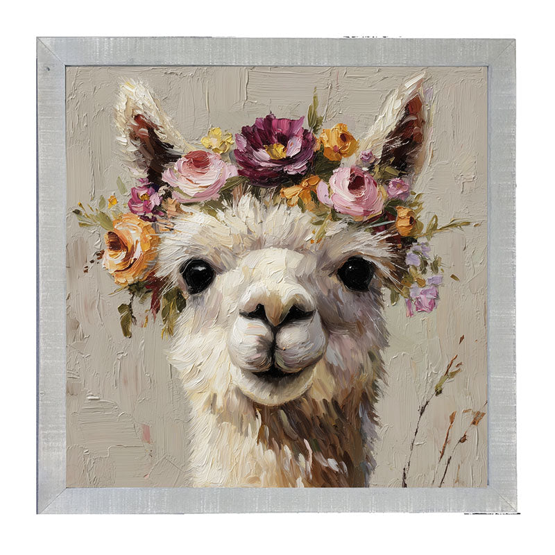 Spring Season Alpaca - Framed Art