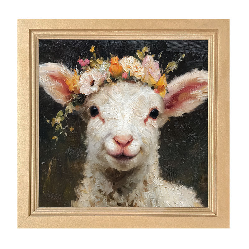 Spring Season Lamb - Framed Art