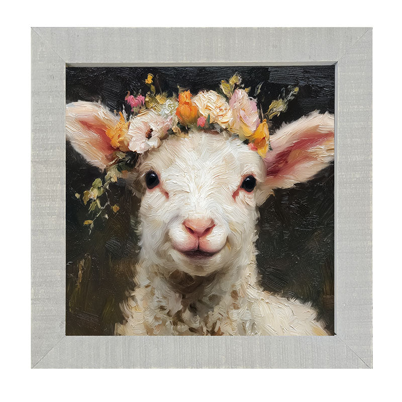 Spring Season Lamb - Framed Art