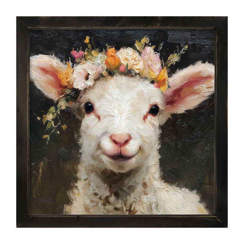 Spring Season Lamb - Framed Art