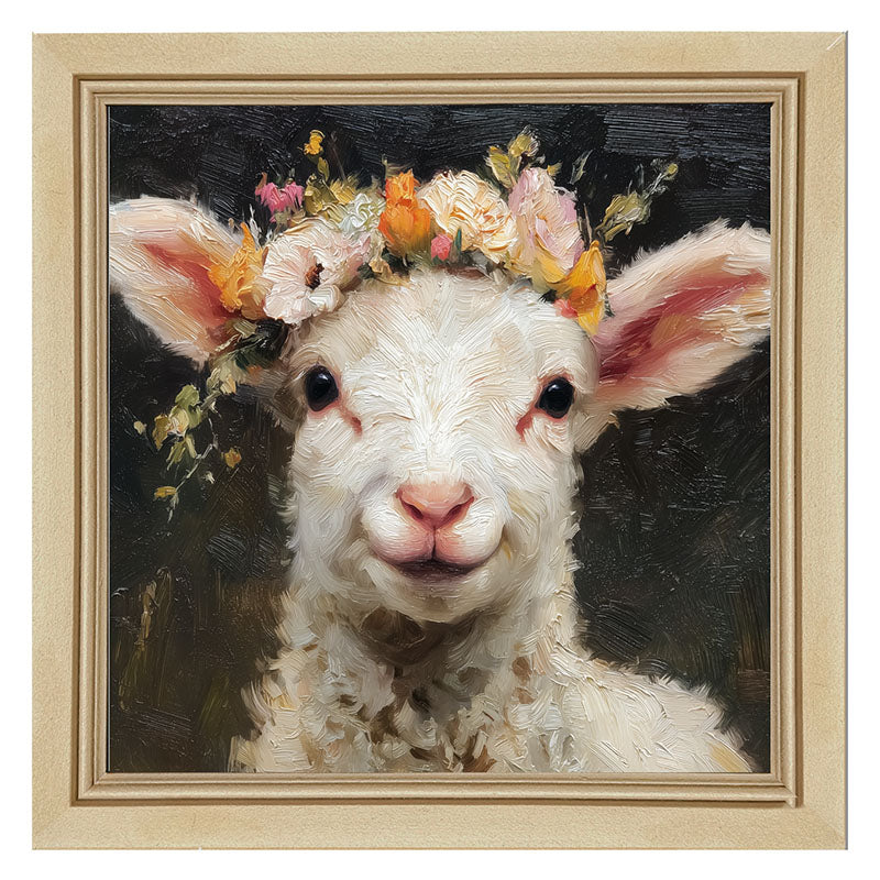 Spring Season Lamb - Framed Art
