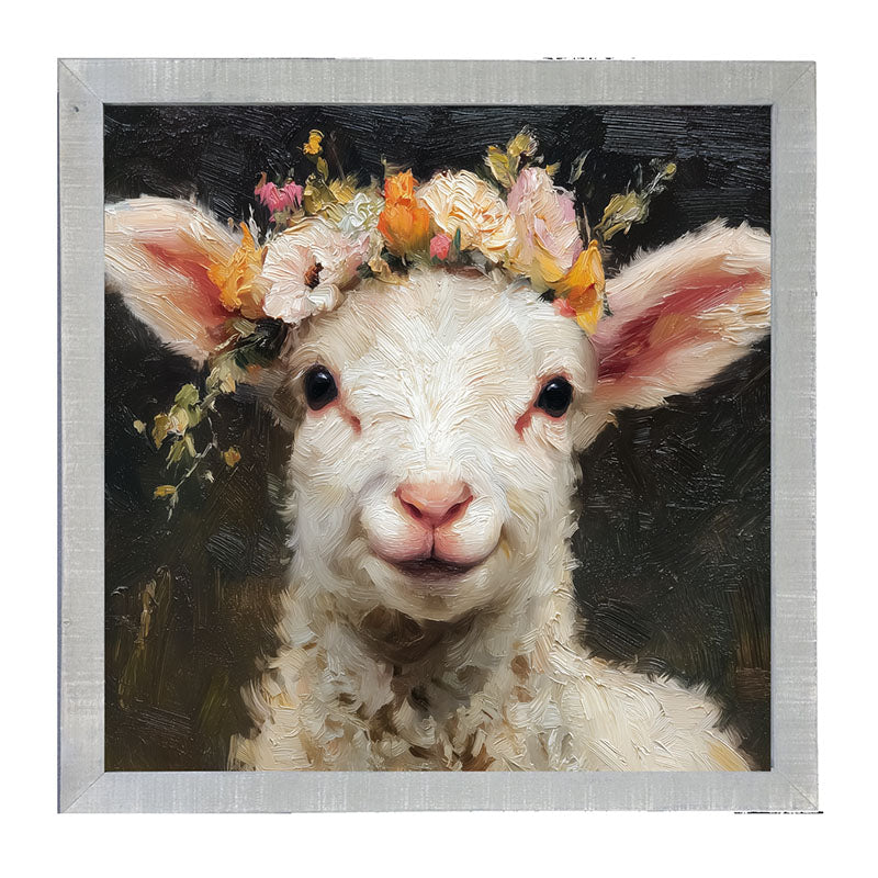 Spring Season Lamb - Framed Art