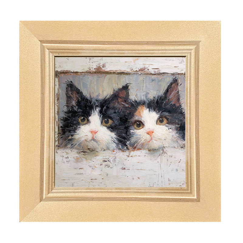 Animal Buddies - Posing Kittens - Framed Art
