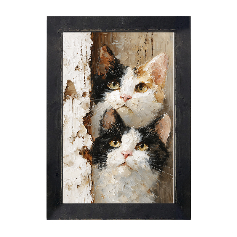 Animal Buddies - Curious Kittens - Framed Art