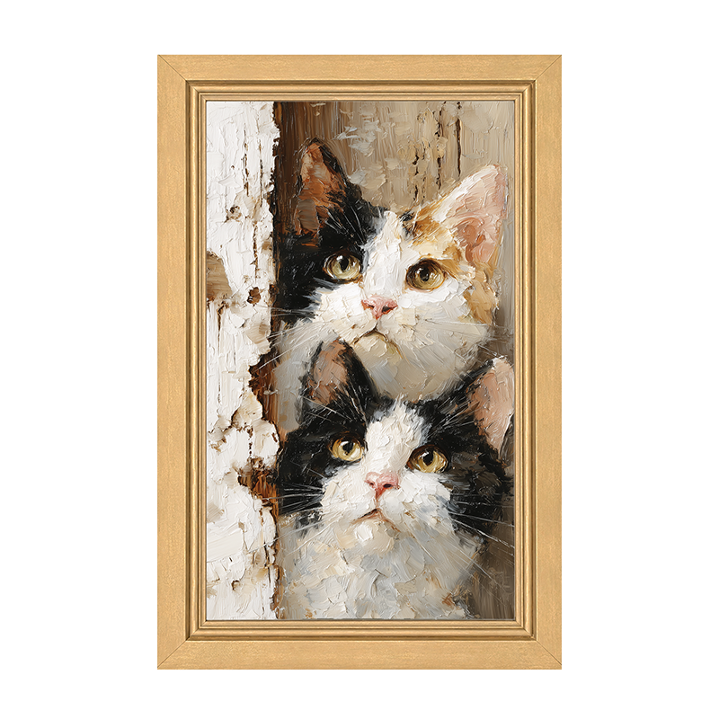 Animal Buddies - Curious Kittens - Framed Art