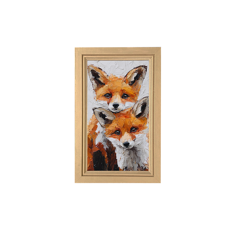 Animal Buddies - Curious Foxes - Framed Art