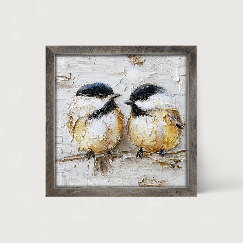 Animal Buddies - Posing Chickadees