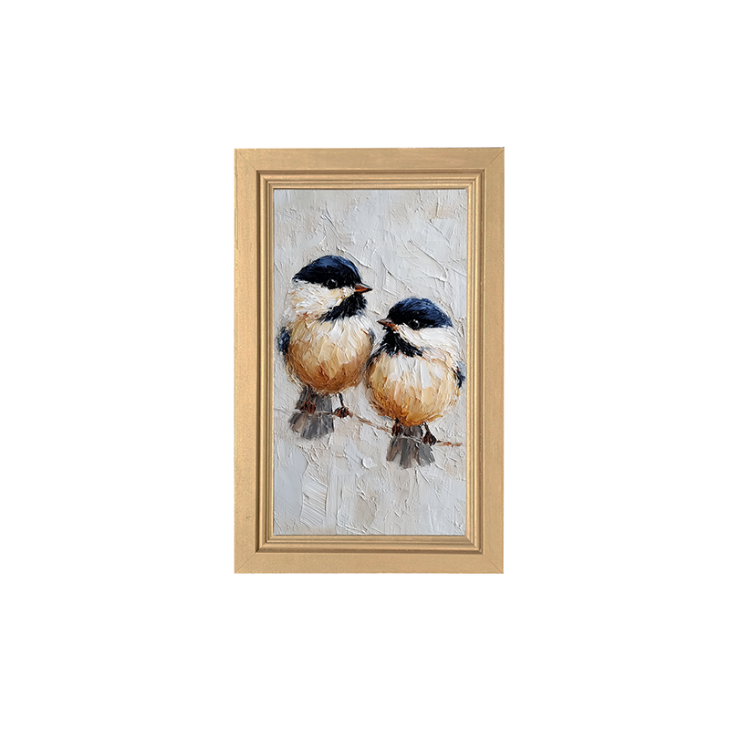 Animal Buddies - Curious Chickadees - Framed Art