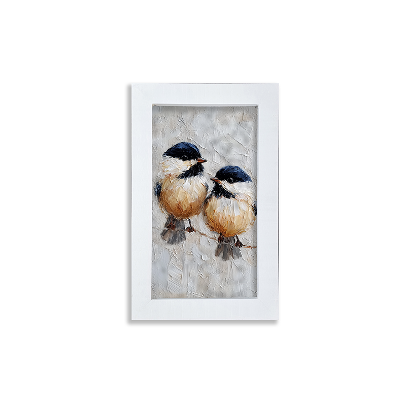 Animal Buddies - Curious Chickadees - Framed Art
